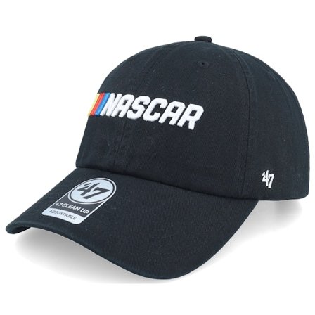 47 Brand - Nascar 47 Clean Up Cap Black Dad Cap Unconstructed Black Cap - Motor @ Hatstore