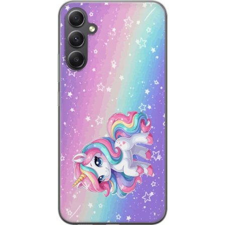 Kompatibel Mobilcover til Samsung Galaxy A25 Stitch i polaroidrammer med blå pasteltoner og søde udtryk i collager med hjerter