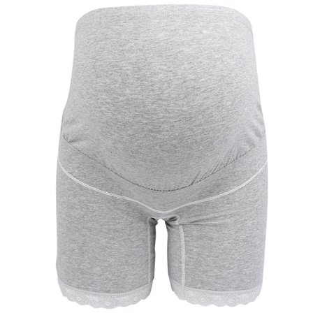 Gravid Hög Midja Säkerhetstrosor Mjuka Elastiska Justerbara Boyshorts Underkläder Grå XXL