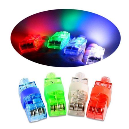 4x LED Rave Parties Fingerlys Multi Color Light Up Leker for barn og voksne