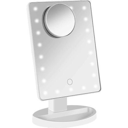 Lysende Speil, 10X Forstørrende LED Sminke Speil, LED Speil, USB og Batteri Lading, 180 Sminke Speil, Lysende Forstørrende