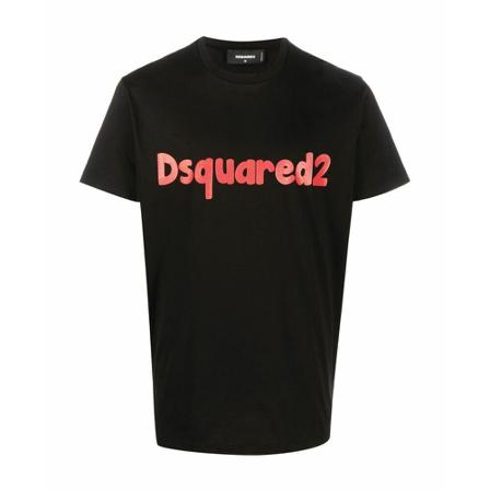 Dsquared2 - T-shirts - Svart - Herr - Storlek: L, Herr, Storlek: L