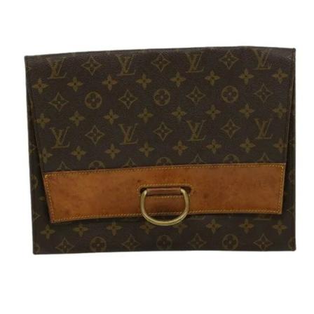 Louis Vuitton Vintage Pre-owned Canvas Clutch , Bruin , Dames , Maat: ONE Size Vintage Tassen