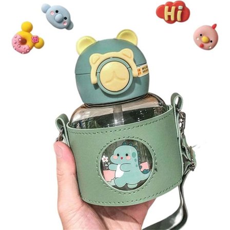 Vannflaske med sugerør Søt Pot Belly Cup med kopphylse Stor