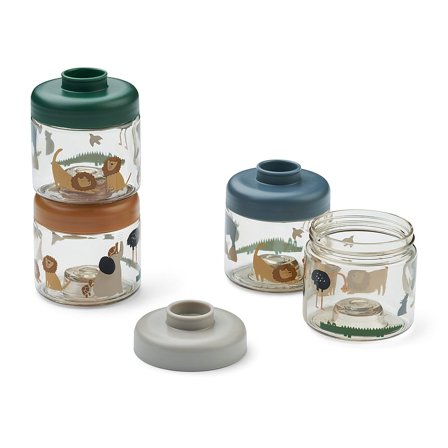 LIEWOOD Dominique Baby Food Boxes All Together/Sandy, Tøj & Bolig, Opbevaring & Organisering, Madkasser