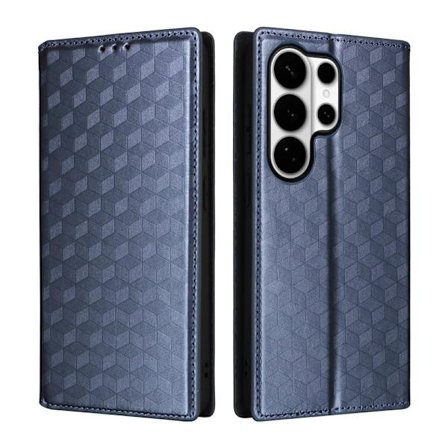 Samsung Galaxy S26 Ultra Plånboksfodral Rhombus Pr präglat Konstläder - Blå