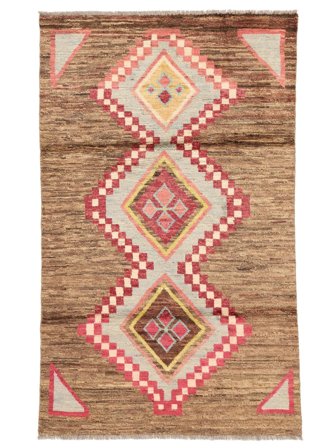 Moroccan Berber - Afghanistan Teppich Moderner Braun/Beige (Wolle, Afghanistan)