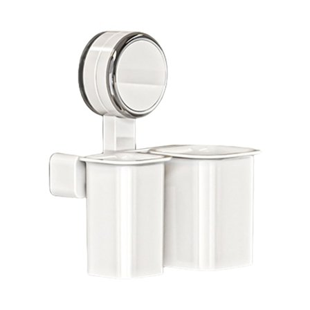 Aftagelig tandbørsteholder til badeværelset med vanddrænende funktion og opbevaring