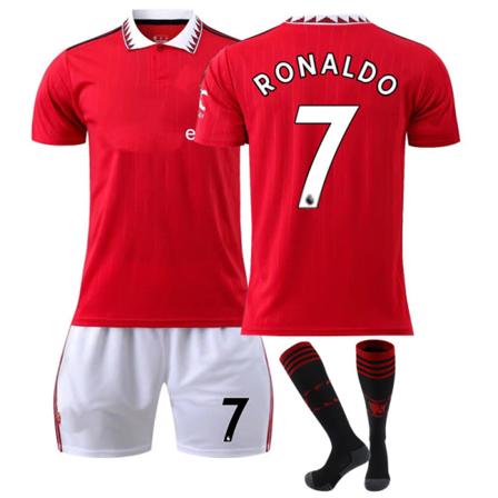 Manchester United -paita 22/23 jalkapallopaita setti NO.7 Ronaldo XS(155-165cm)