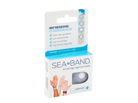 Sea Band Akupressurarmbånd voksen, Assorterte farger, 1 par