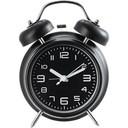 Højlydt vækkeur til voksne, der sover tungt - Sort