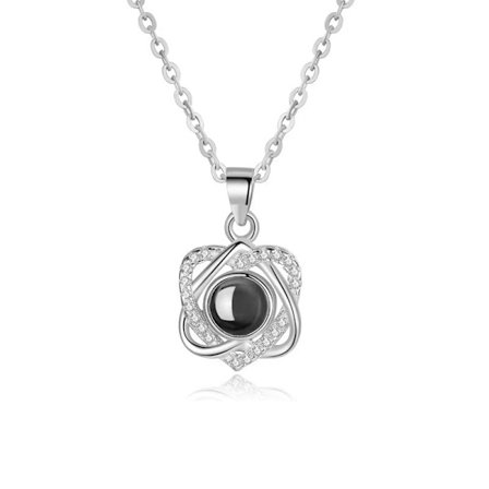 Personligt fotohalsband Jag älskar dig Halsband 100 språk ​​P