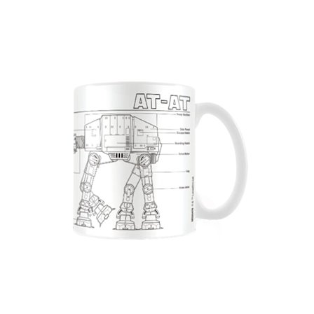 Star Wars AT-AT Skissmugg En Storlek Vit/Svart