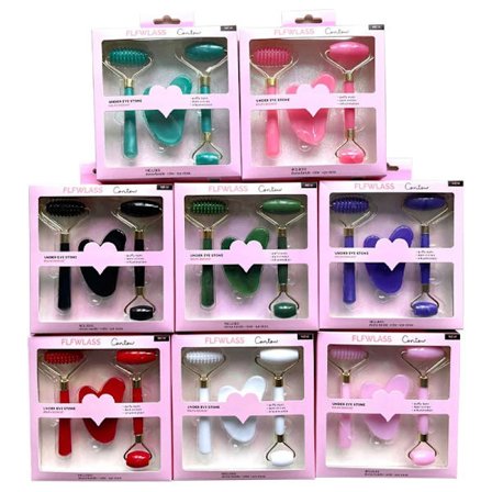 3 stk. Sæt Resin Roller Massager Gua Sha Ansigtsplejerulle