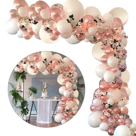 Balloon Bow Rosé Gold - Complete Balloon Girl 5m