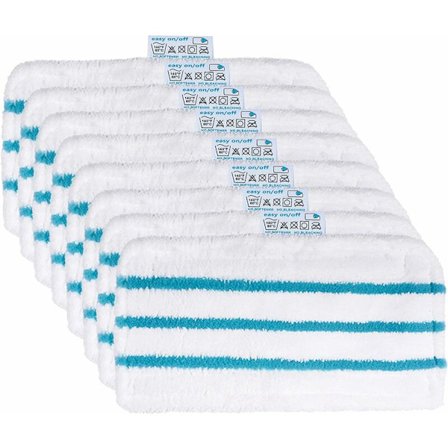 8 mikrofiberdukar för Black and Decker Steam Mops FSMP20 Steam Mop FSM1630, FSM1616, FSMH13E5, FSM1321, FSM1605, FSMH13151SM, Pack of 8 Black Deck