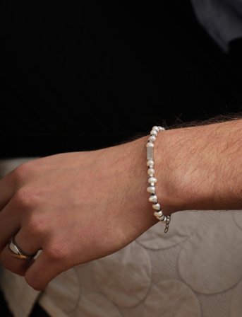 Samie Samie - Bracelet In White And Steel - White - ONE SIZE