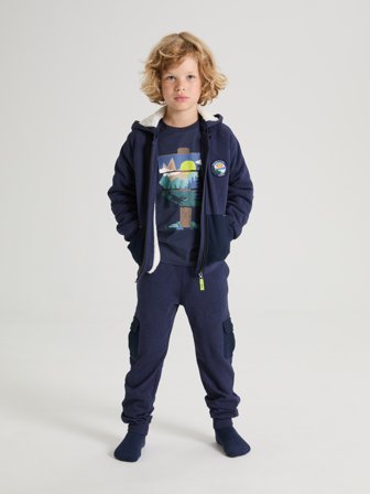 Polarn O. Pyret - Sweattrousers with cargo pockets - 110 - Childrenswear - blue