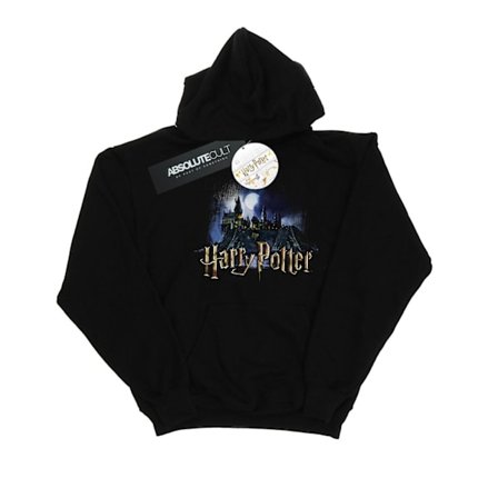 Harry Potter Flickor Hogwarts Slott Hoodie 3-4 År Svart