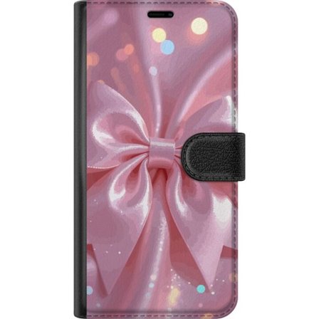 Motorola Moto G15 Lommeboketui Rosa satengbånd - Elegante glitterbånd med lyseffekter