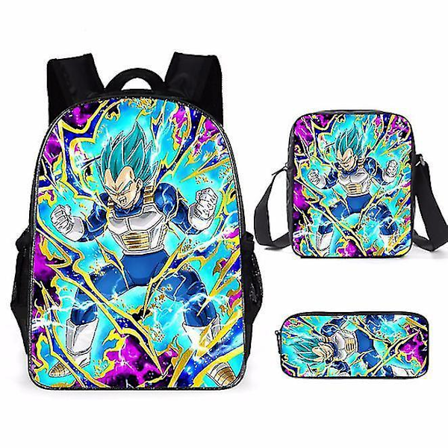 Dragon Ball Elementary School Theme School Bag 3-piece Set Computer Bag Messenger Bag Pencil Case