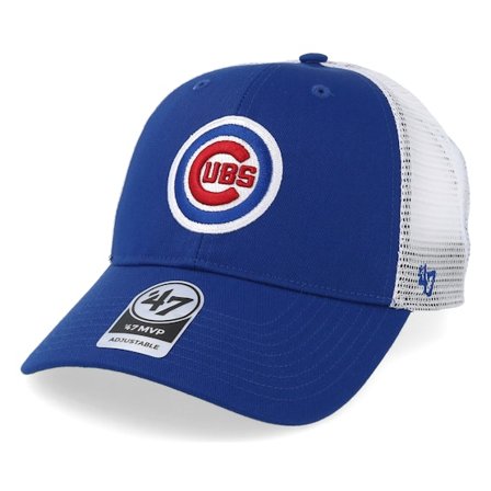 47 Brand - MLB Blå trucker Caps - Chicago Cubs Branson Mesh Royal Trucker @ Hatstore