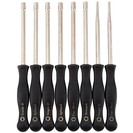 8 kappaletta yksittäinen D-ruuvimeisseli kaasuttimen säätötyökalu Double D-kuusiokoloavainsarja