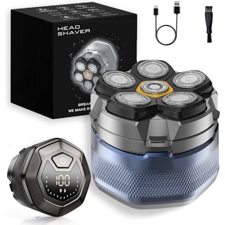 Elektrisk barbermaskin for menn 2-i-1 våt og tørr bruk ansiktshode trimmer med blå farge