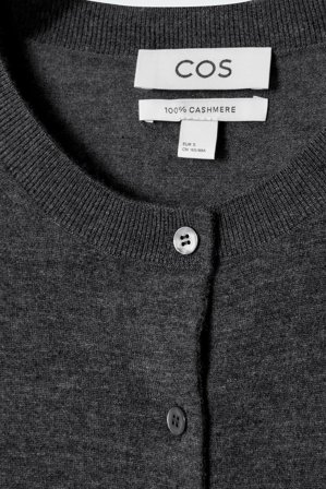 COS Women's Cardigan In Cashmere Fine in Grigio