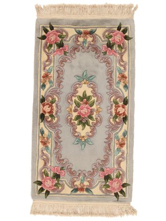 68X122 China 90 Line Teppich Orientalischer Orange/Braun (Wolle, China) Carpetvista