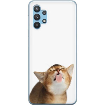 Samsung Galaxy A32 5G Gennemsigtig cover Katten holder dig ren
