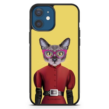 Bjornberry Hårdskal iPhone 12 - Hipster Katt