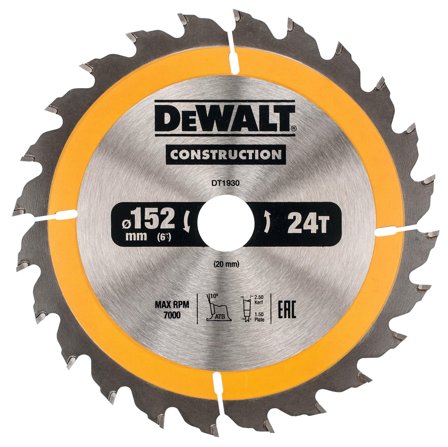 Dewalt DT1930-QZ Sågklinga 152 x 20 mm, 24T, Såga