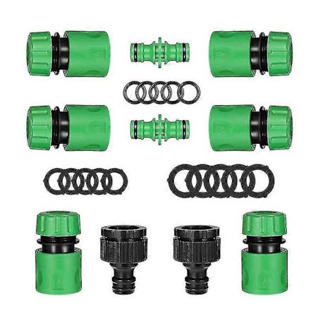 10-pak haveslange fittings sæt til udendørs vandhane & samling af haveslange rør -ZHENV