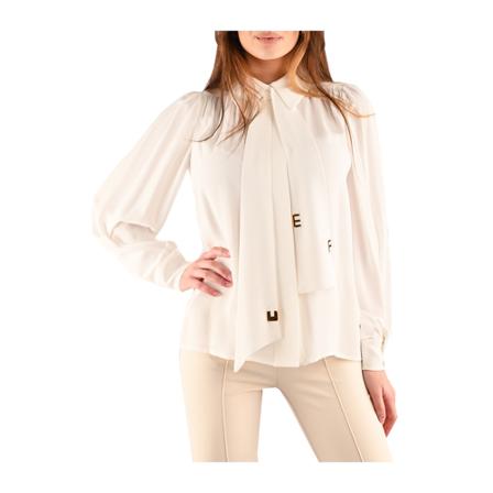 Elisabetta Franchi Bluse Ca01921E2-360 Hvid, Dame