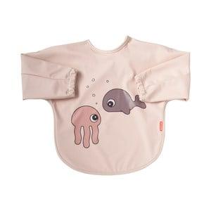 Done by Deer Powder pink Sea Friends 16-18 m Sleeved Bib One Size - Baby feeding - One size - Pink
