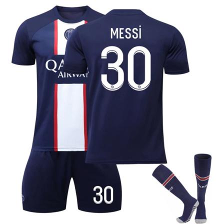 -23 Qatar World Cup Paris Hjemme Messi nr. 30 Fotballdrakt 22