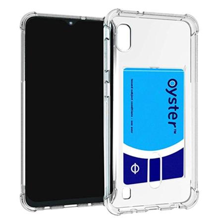Effektivt etui med kortholder - Samsung Galaxy A10 Transparent/Genomskinlig