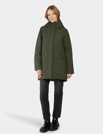 Didriksons Cajsa Wns Parka 6 - Khaki green - 36