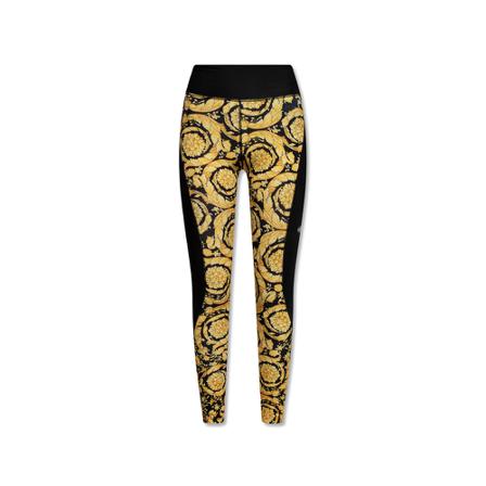 Versace, Patterned leggings Zwart, Dames, Maat:L