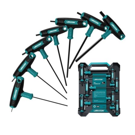 7 stykker T håndtag unbrakonøgle sæt T-håndtag sekskant nøgle sæt