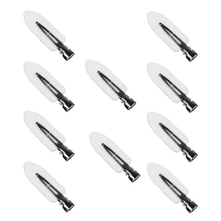 Sømløse hårklemmer, 10-pak hårnåleklemmer, hårklemmer, hårnåle, skab en trendy frisure, hvid white