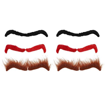 6 par Halloween Party Falske Øjenbryn Sjove Party Falske Øjenbryn Cosplay Øjenbryn