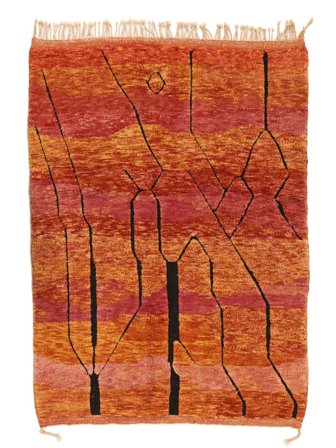 Tapis Berber Moroccan - Mid Atlas 171X242 Rouge Foncé/Rouge (Laine, Maroc)