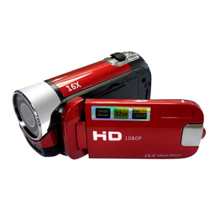 Digital videokamera 16X F-okus Zoom Design 2,4 tums TFT-skärm Stöd för SD-kort Batteridriven för videostudio