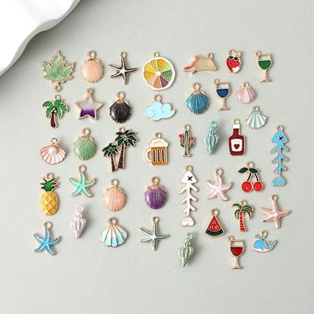 40 DIY Smykketilbehør Legering Drypolie Nøgle Vedhæng Smykke Vedhæng Halskæde Armbånd Vedhæng