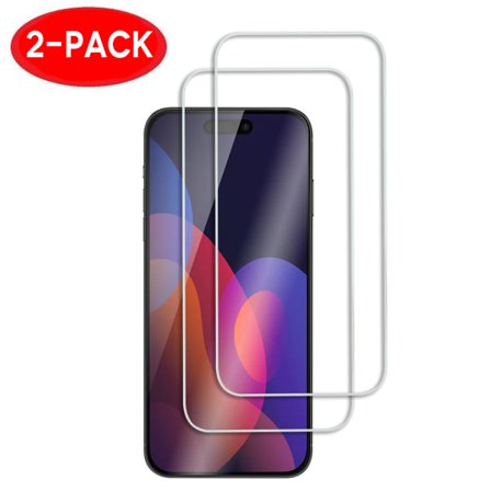 2-Pack - iPhone 15 Pro Max skjermbeskytter i herdet glass