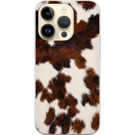 Yhteensopiva Puhelinkuori Apple iPhone 14 Pro Villi luonto pilkullisessa lehmännahkakuosissa