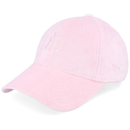 New Era - MLB Rosa adjustable Keps - New York Yankees Womens Diamante Velour 9FORTY Cosmetic Pink Adjustable @ Hatstore