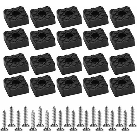 20 stk. sorte skridsikre gummifødder 22 mm til stoleben, kompatible med borde u0026 skamler, beskytter trægulve